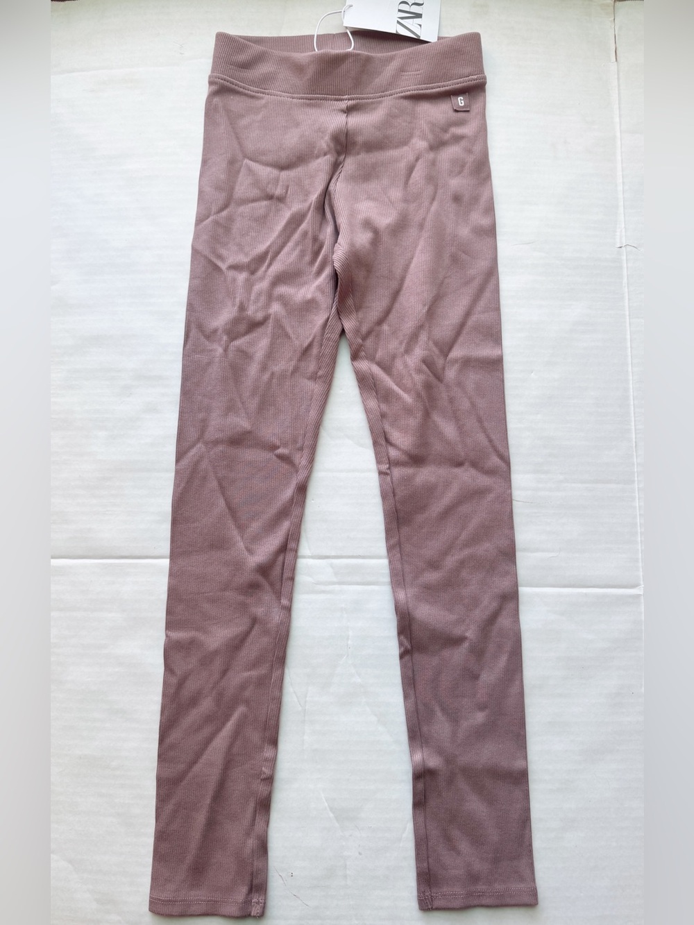 Zara Girl New Mocha Brown Ribbed Leggings Size 10Y NWT